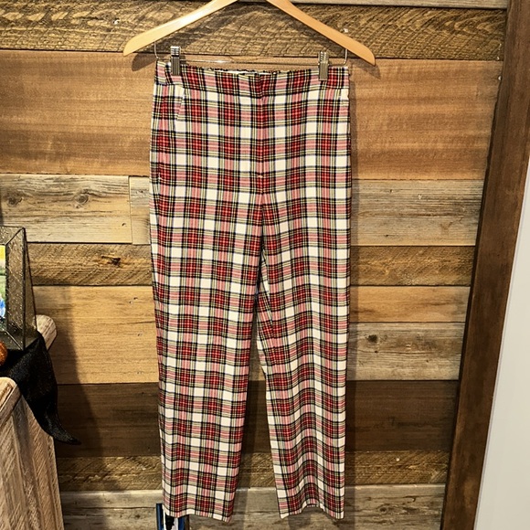 J. Crew Cameron Tartan Plaid Mid-Rise Slim Crop Trouser Ankle Pant Preppy NWT 2 - Picture 4 of 7